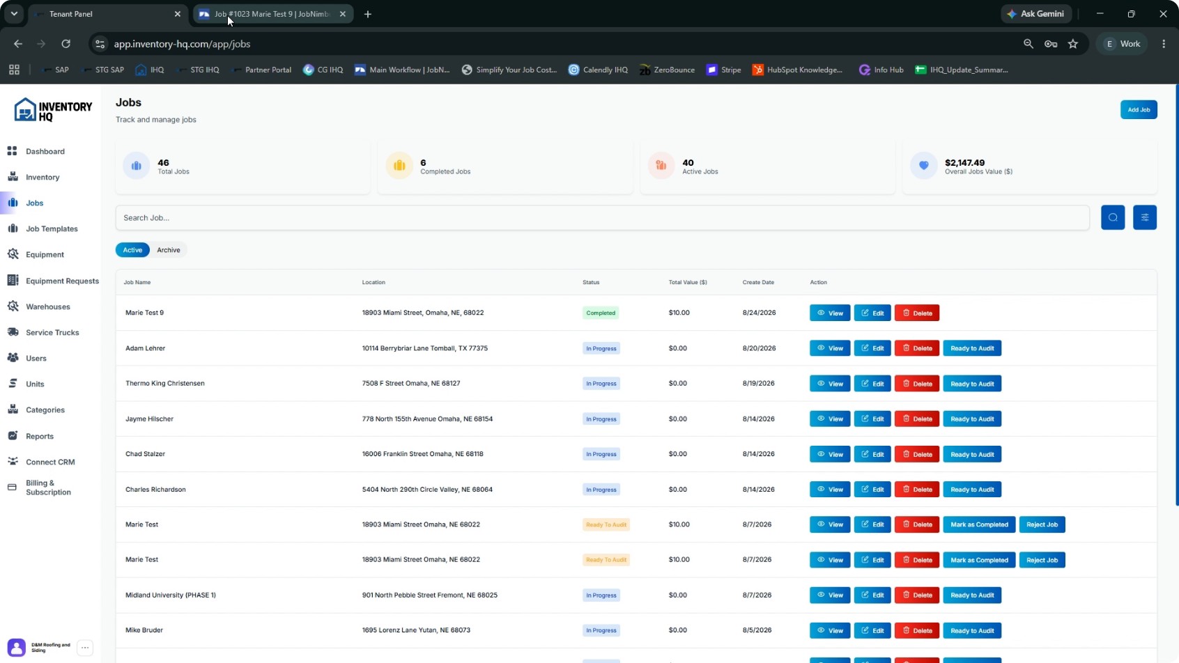 Verify Material Costs in JobNimbus screenshot 1