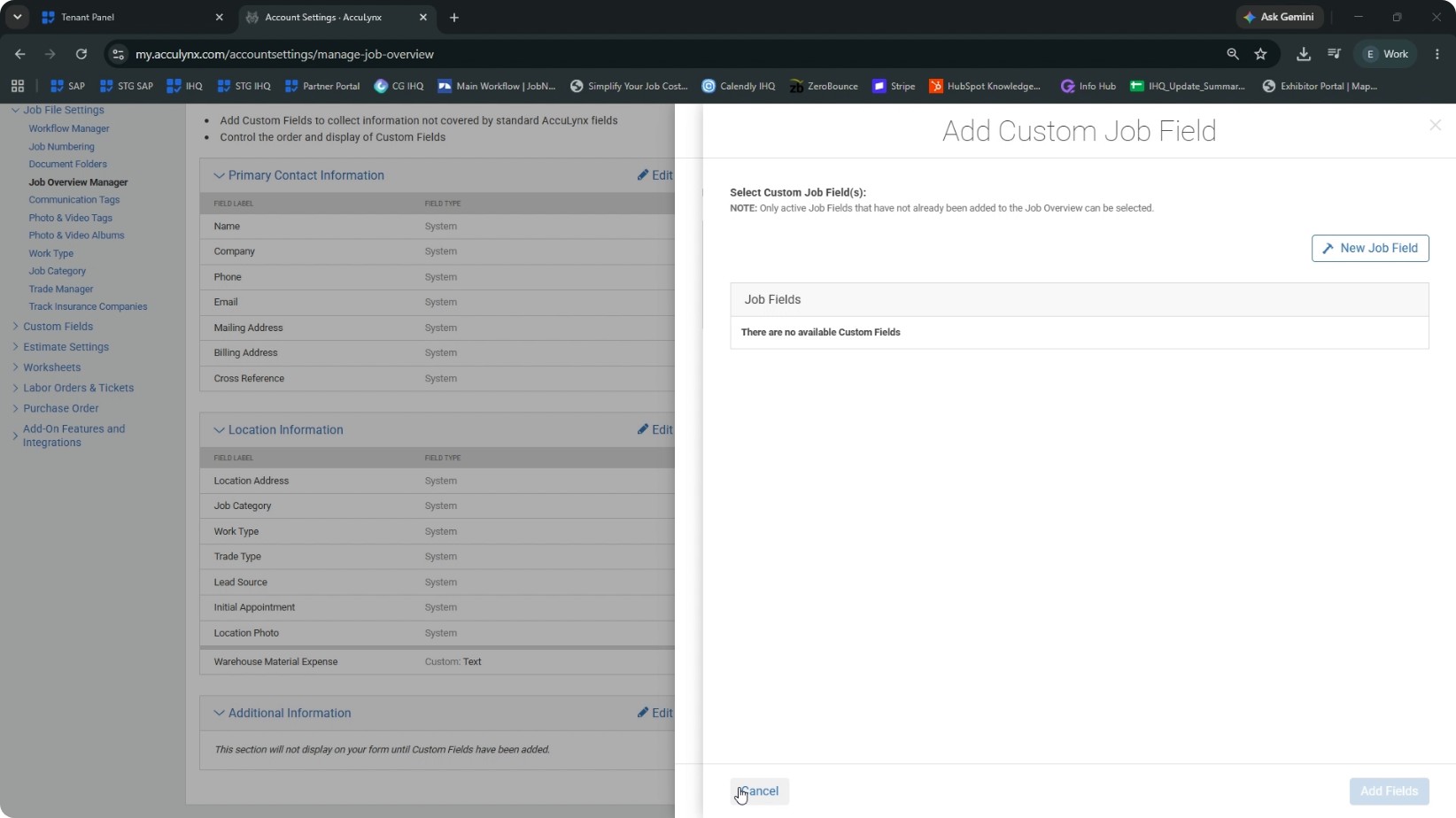 Make the Custom Field Visible on the Job Screen screenshot 2