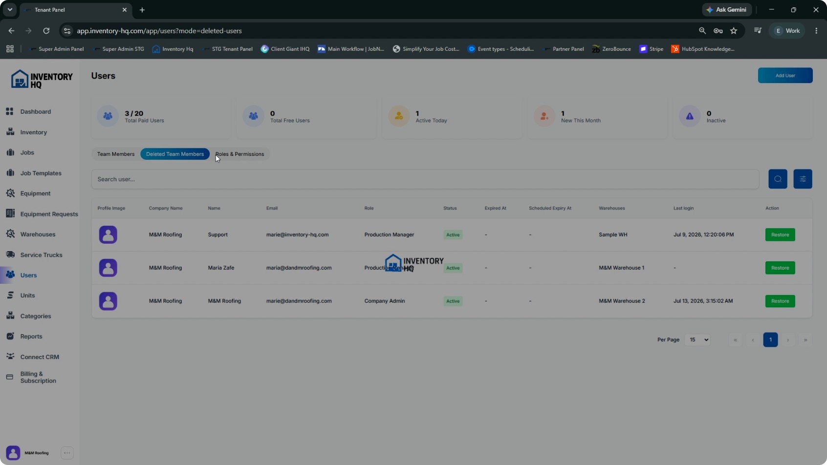 Manage Users, Roles, and Access screenshot 2