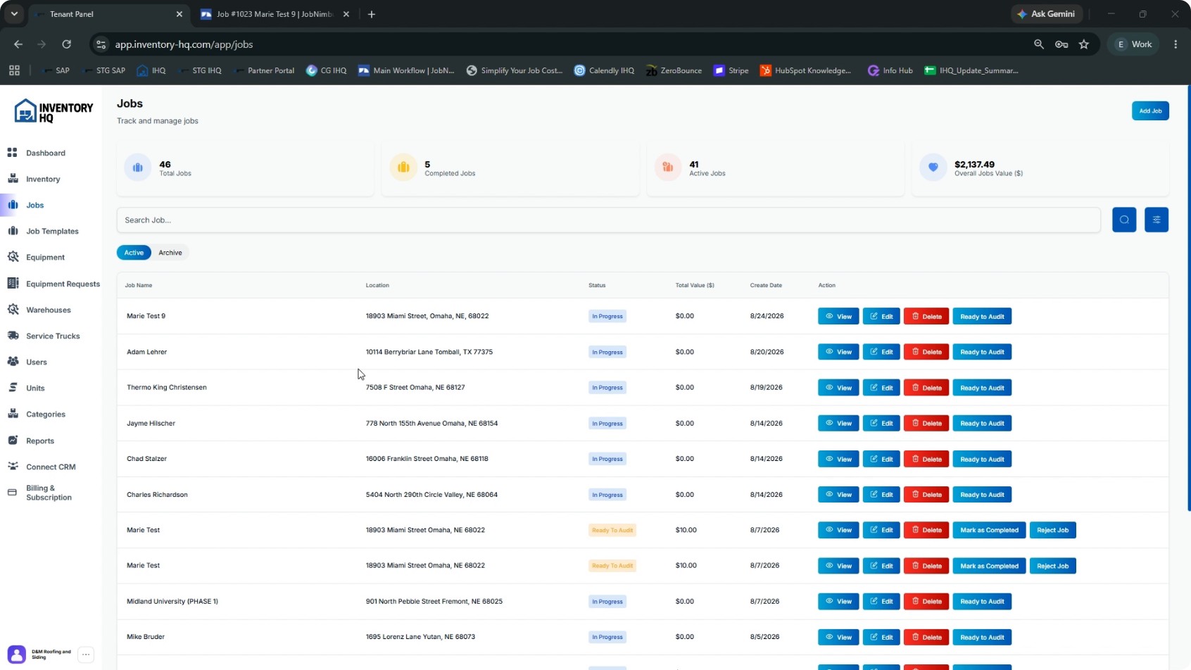 Pull Materials for the Job in InventoryHQ screenshot 1