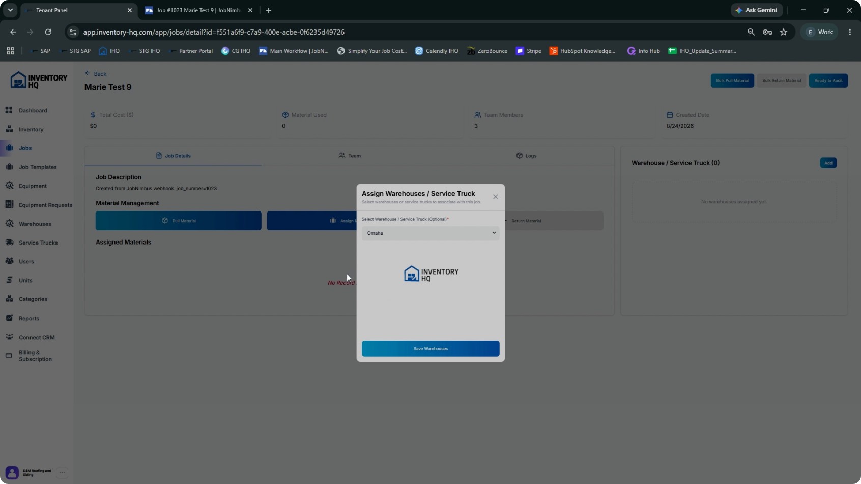 Pull Materials for the Job in InventoryHQ screenshot 4