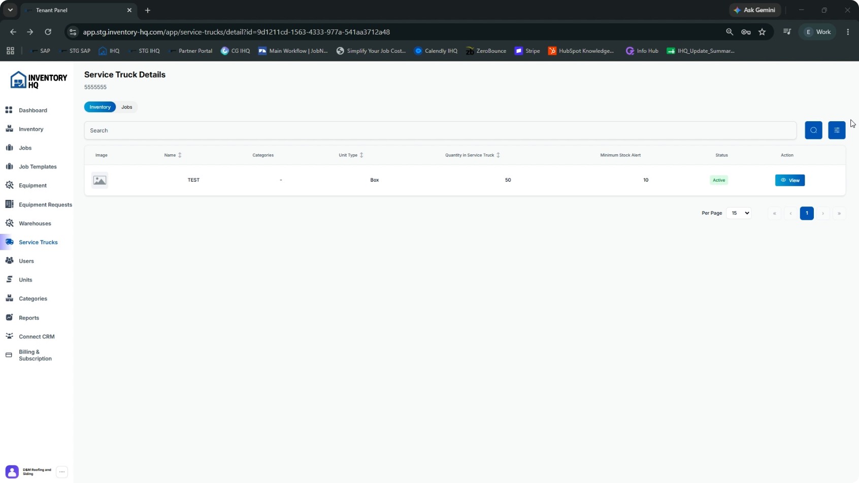 Filter and View Active Stock on a Service Truck screenshot 4