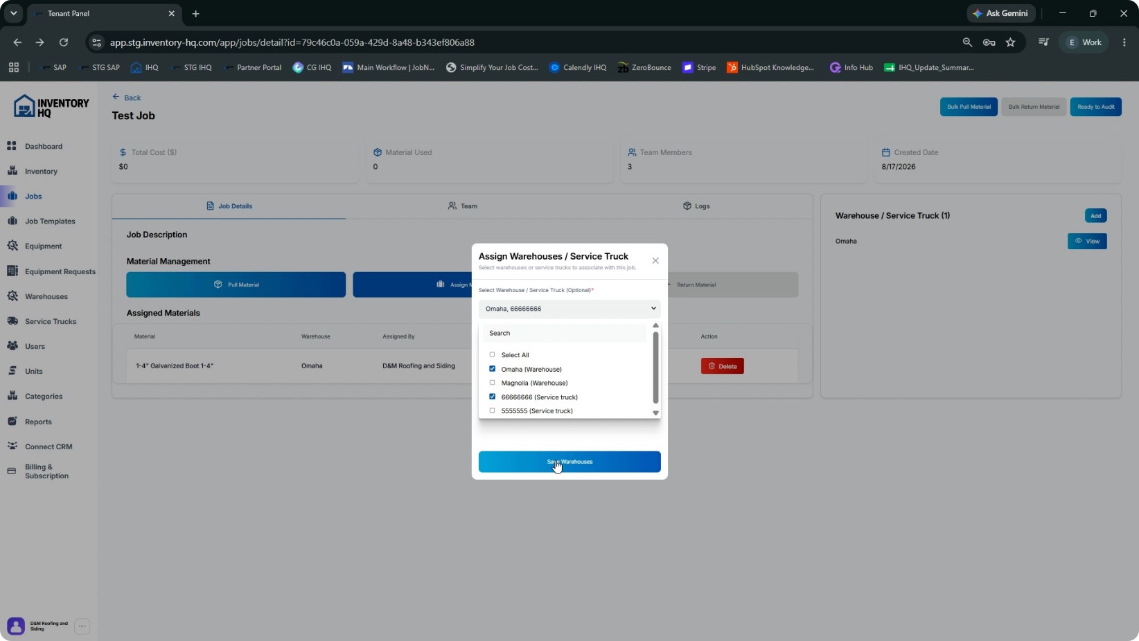Pull Material from a Service Truck to a Job screenshot 6