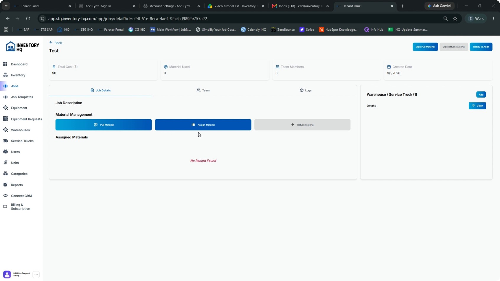 Assign Material (Planning Stage Only) screenshot 1
