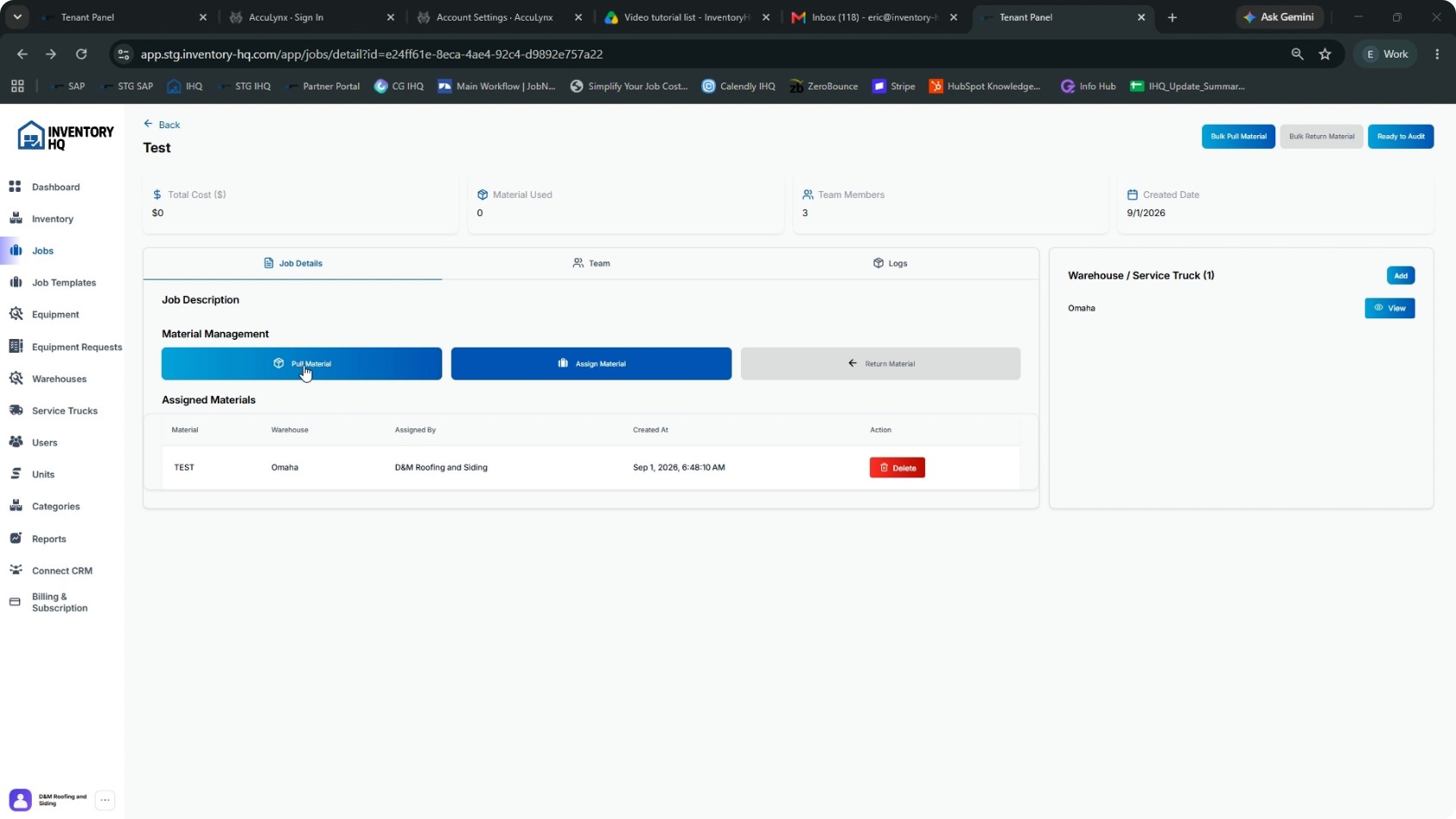 Pull Material (Actual Usage) screenshot 1