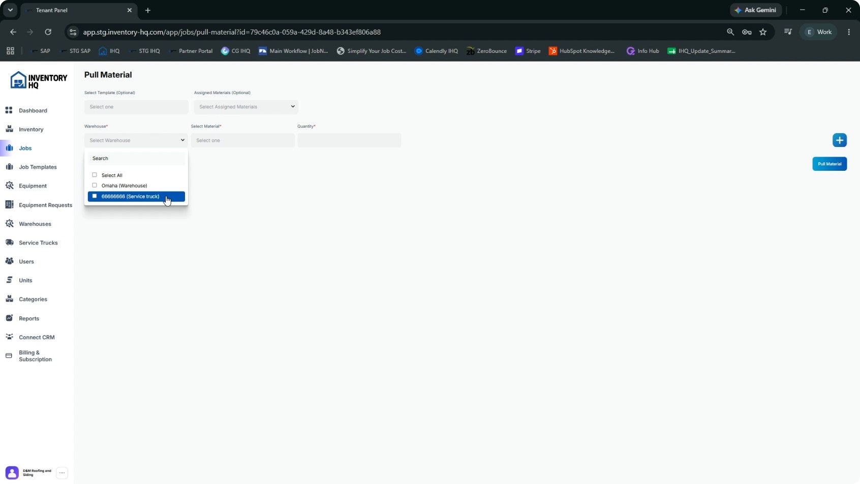 Pull Material from a Service Truck to a Job screenshot 9