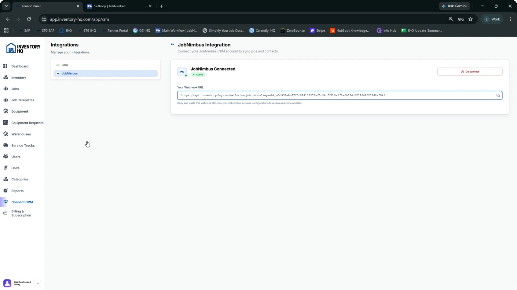 Create a Test Job in JobNimbus screenshot 1