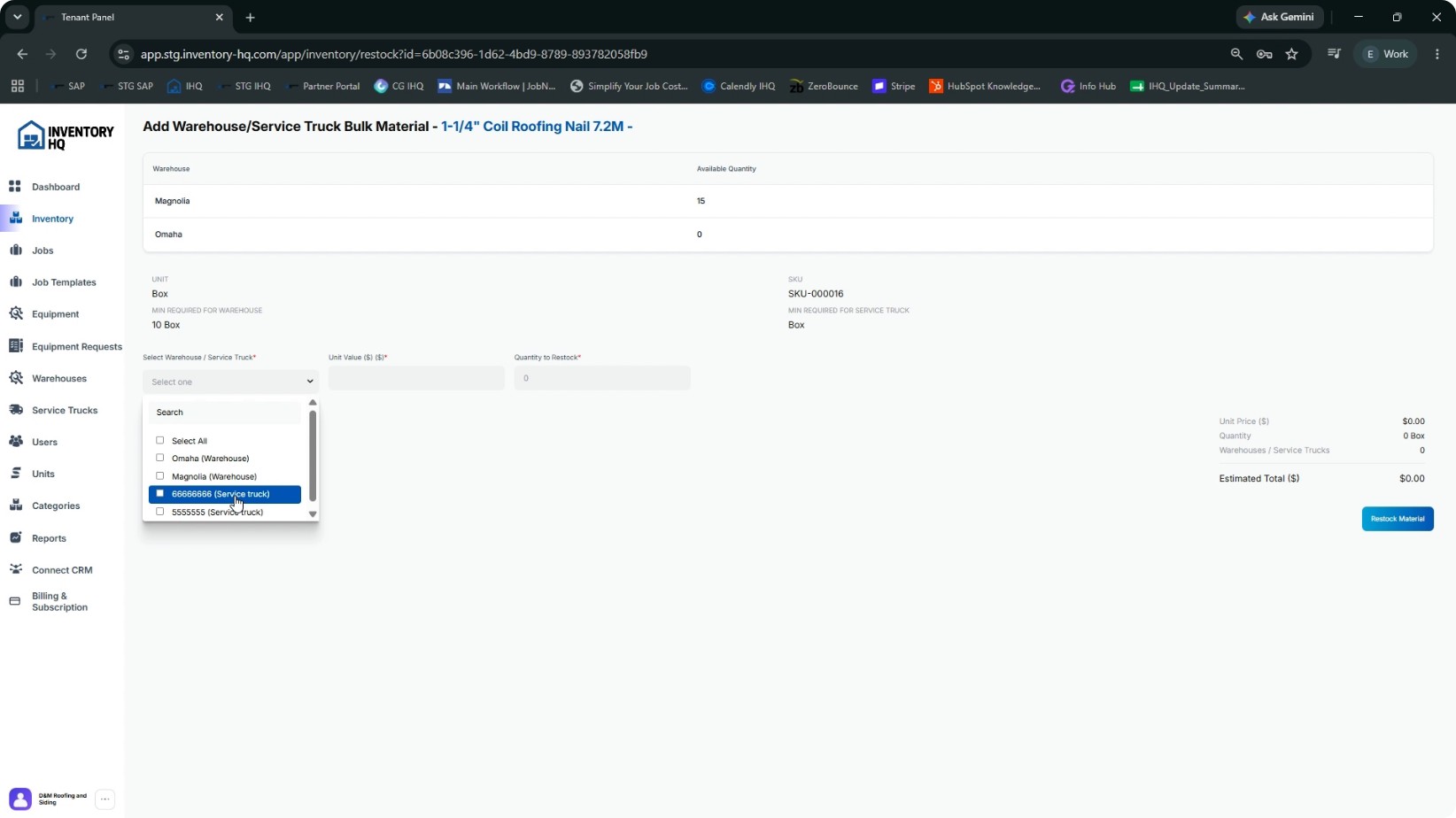 Restock Materials onto a Service Truck screenshot 7