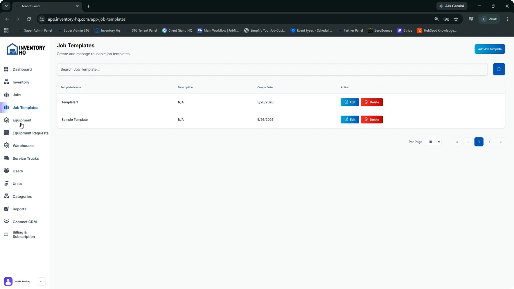 Track Equipment and Equipment Requests screenshot 1