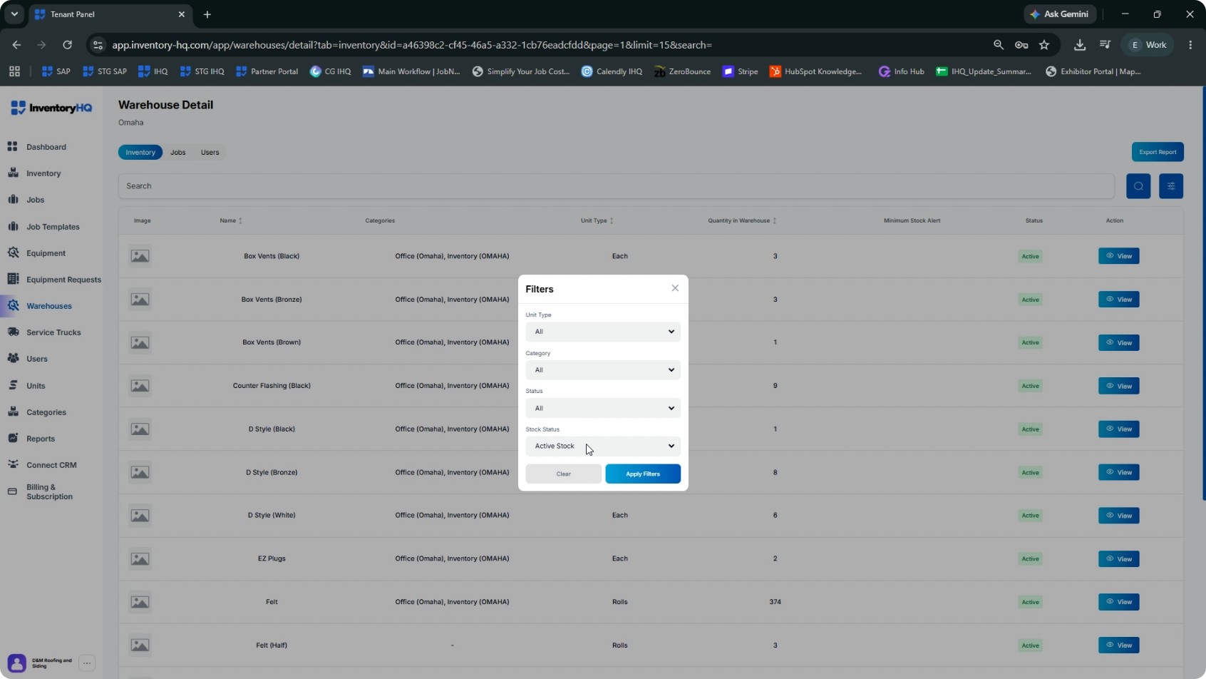 Understand Stock Status Filter Options screenshot 2