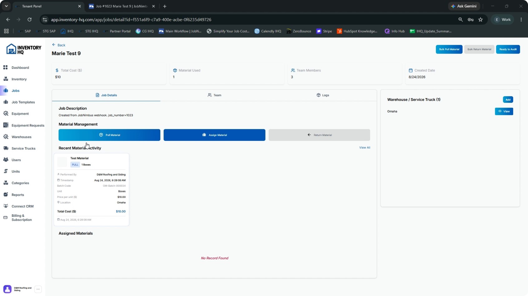 Mark the Job Ready to Audit and Completed screenshot 1