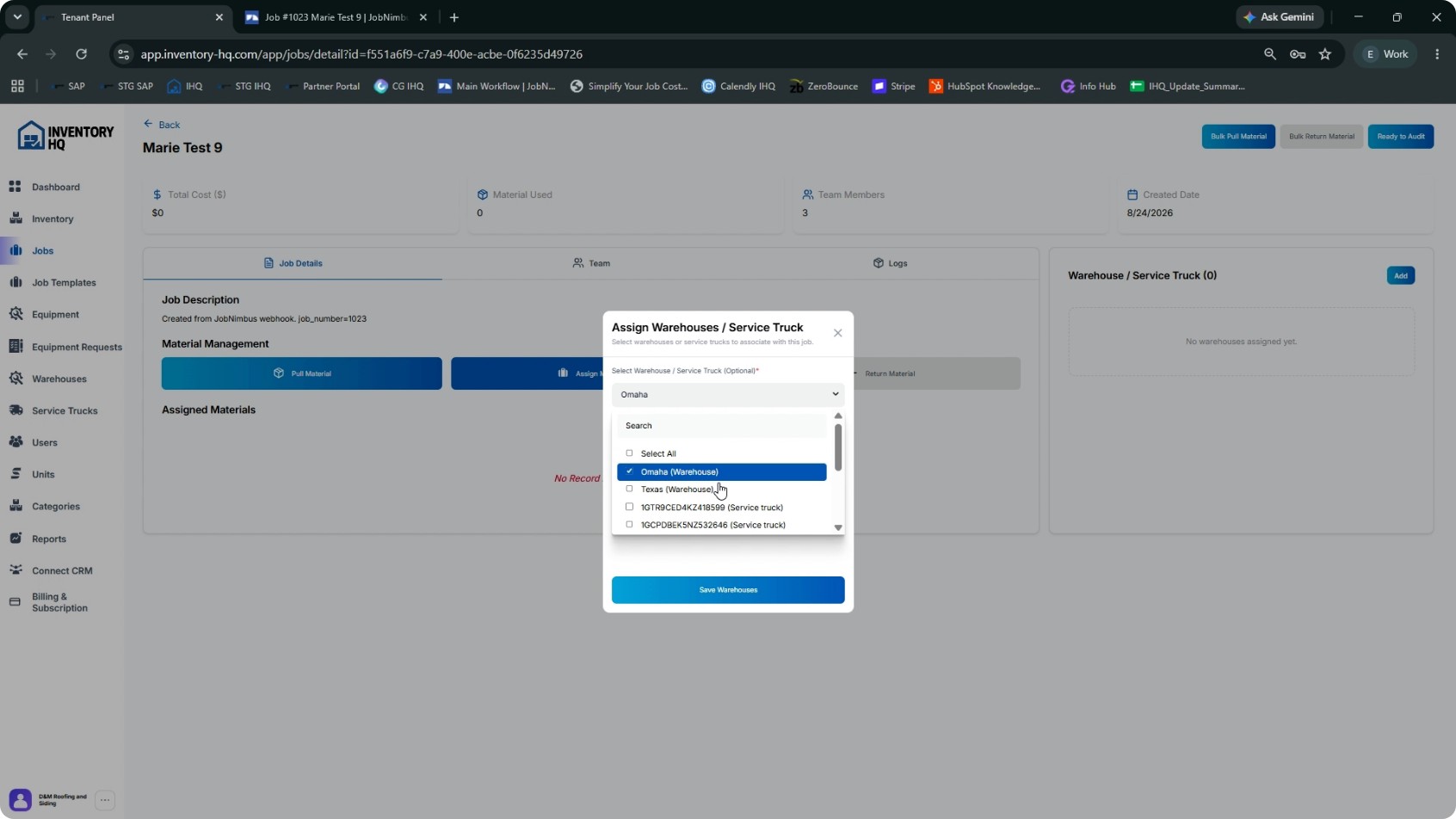 Pull Materials for the Job in InventoryHQ screenshot 3