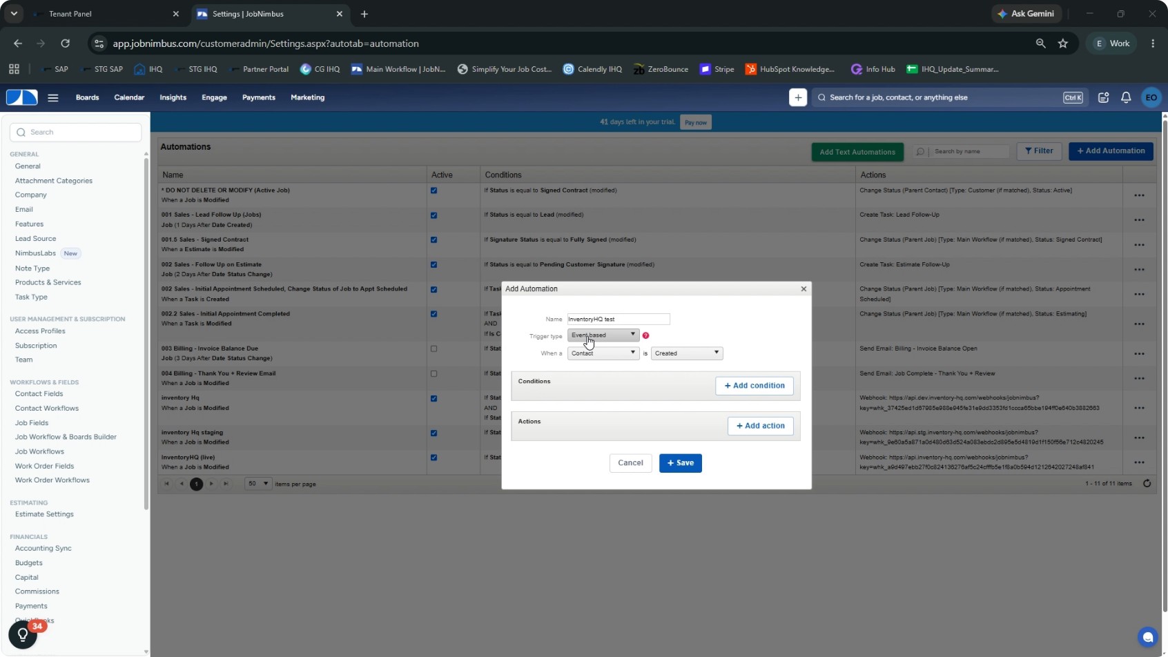 Create a New Automation Rule screenshot 2