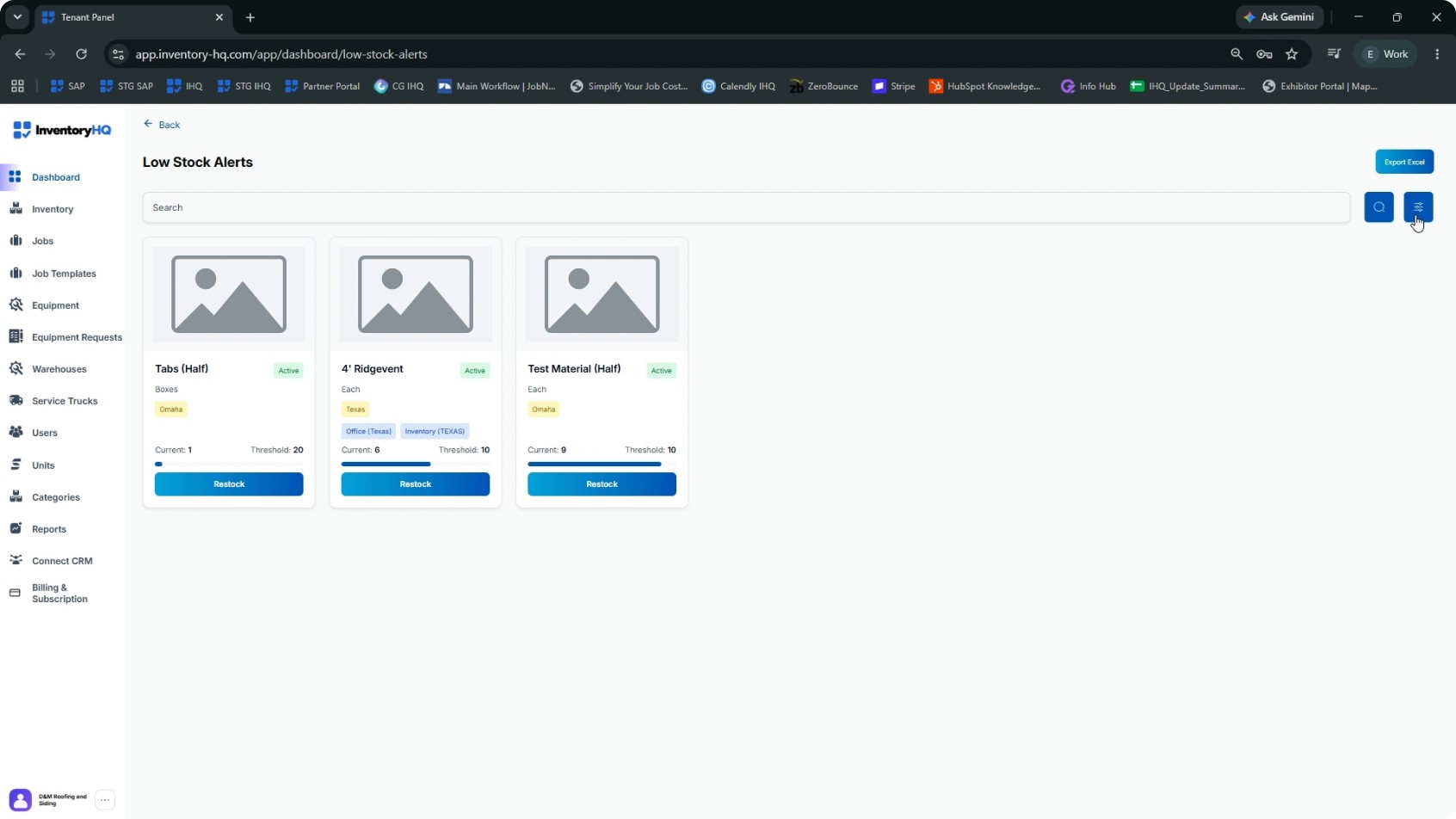 Access and Filter Low Stock Alerts screenshot 1