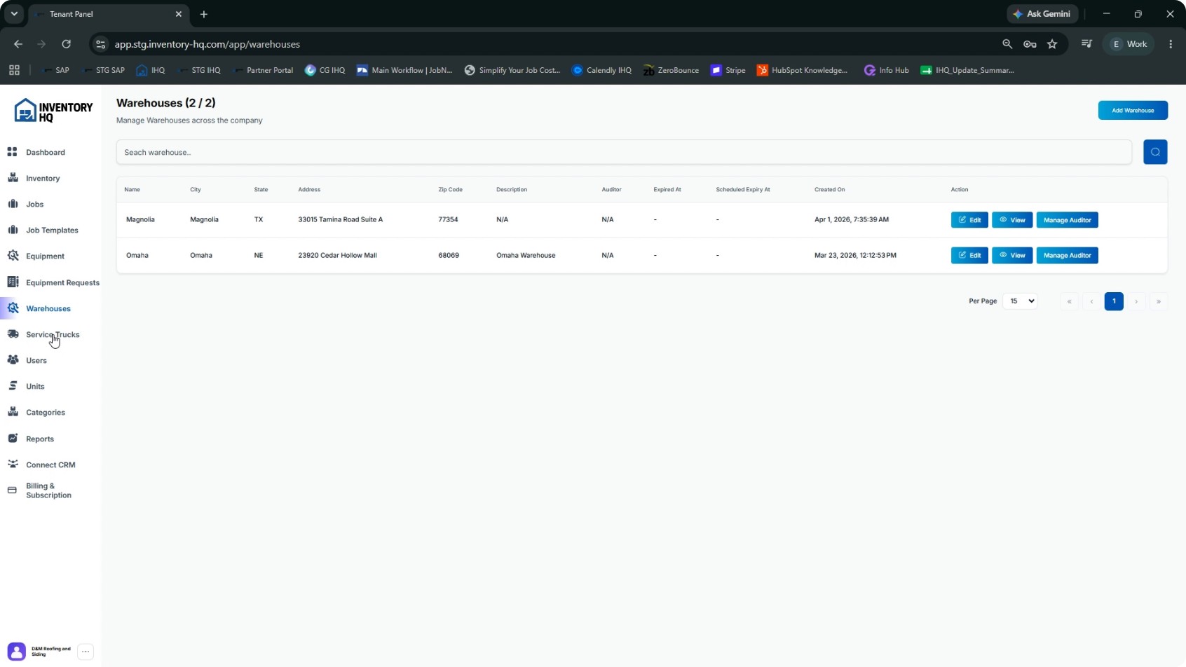 Filter and View Active Stock on a Service Truck screenshot 2