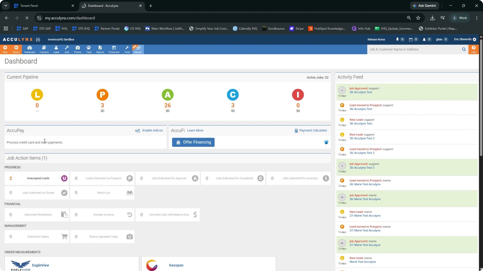 Generate an API Key in AccuLynx screenshot 1