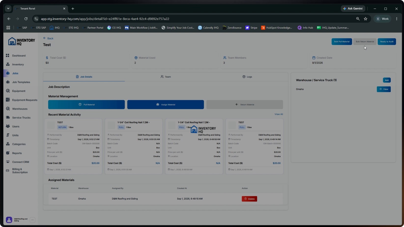 Use Bulk Return Material screenshot 1