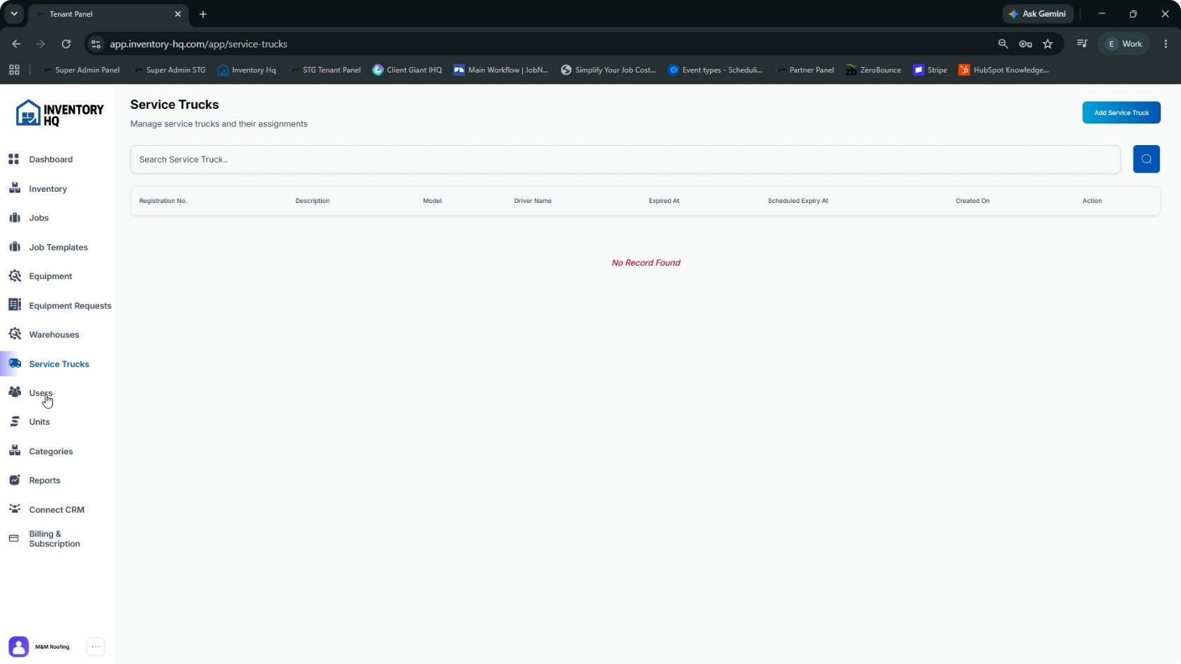 Configure Warehouses and Service Trucks screenshot 2