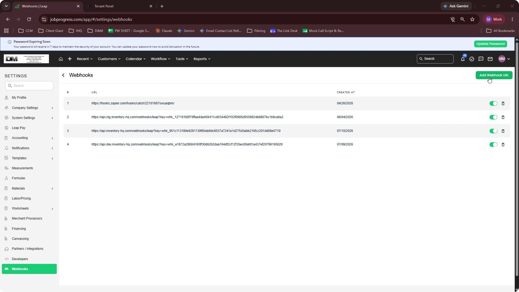 Create a Webhook in Leap screenshot 3
