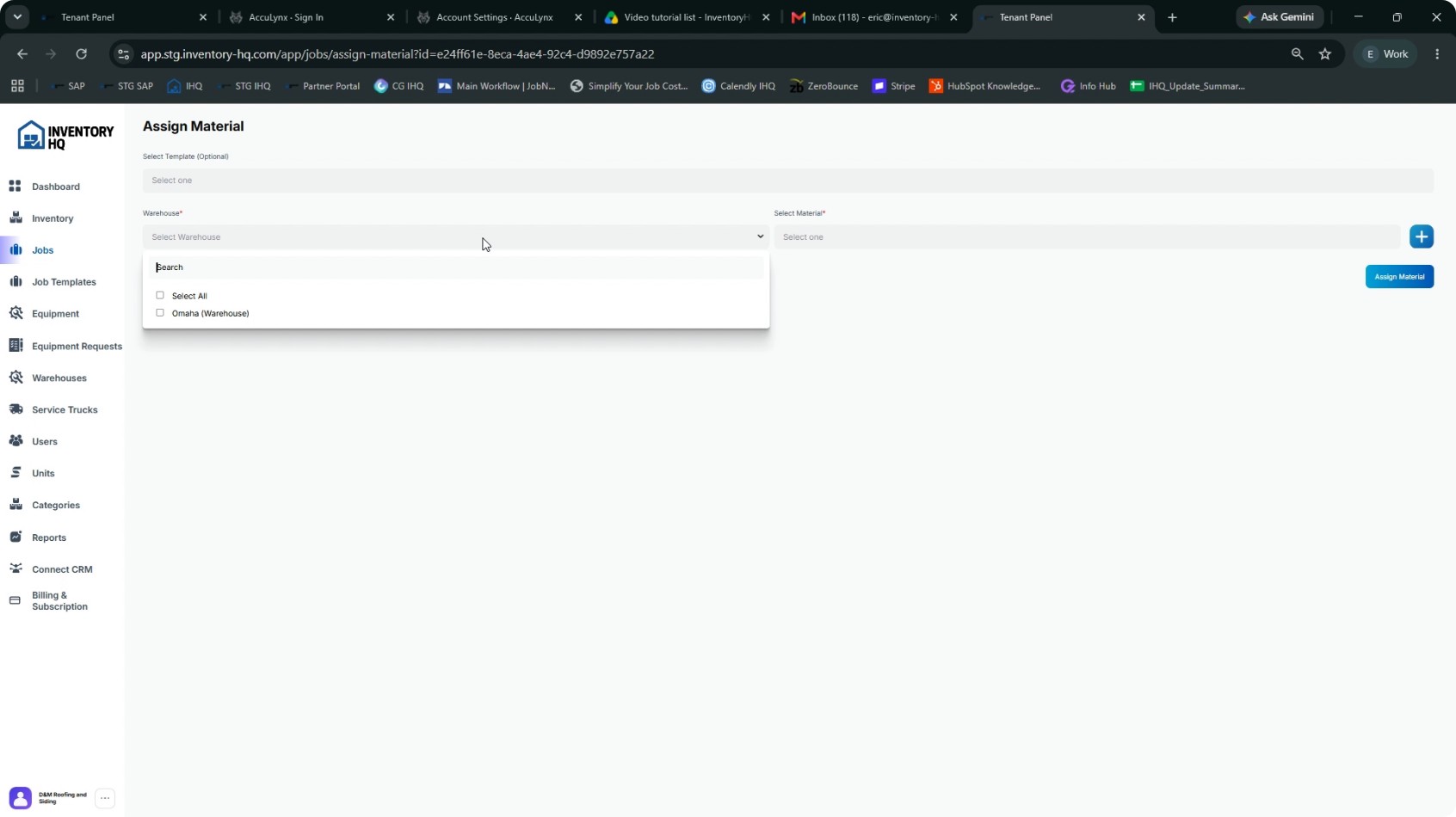 Assign Material (Planning Stage Only) screenshot 2