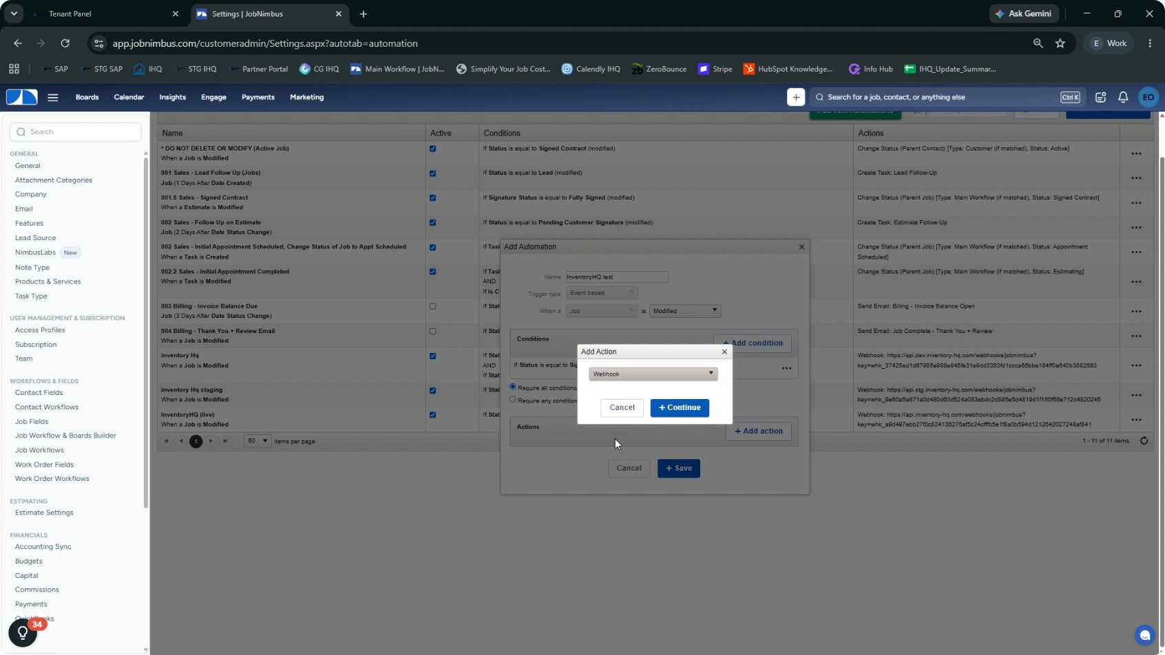 Add the Webhook Action screenshot 3