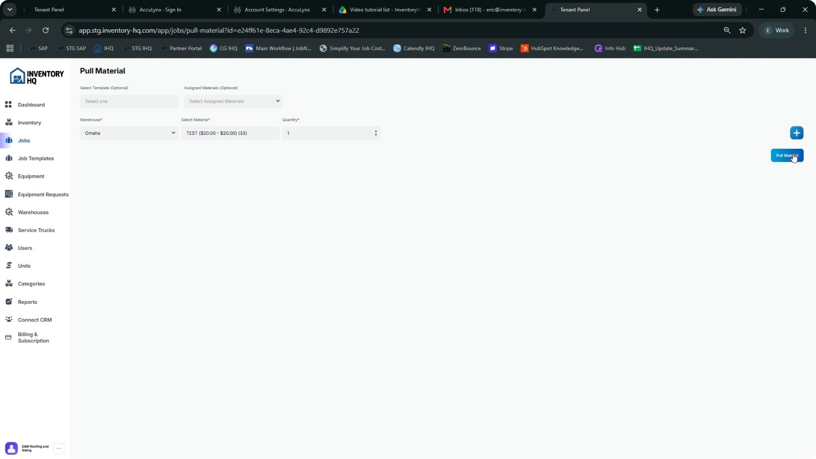 Pull Material (Actual Usage) screenshot 3
