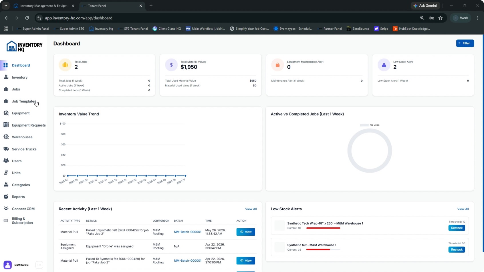 Open the Job Templates Page screenshot 1