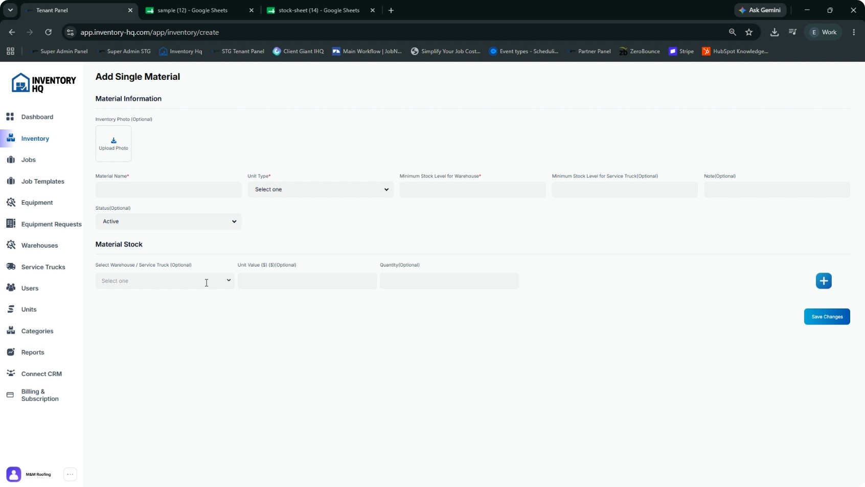 Add a Single Material Manually screenshot 2