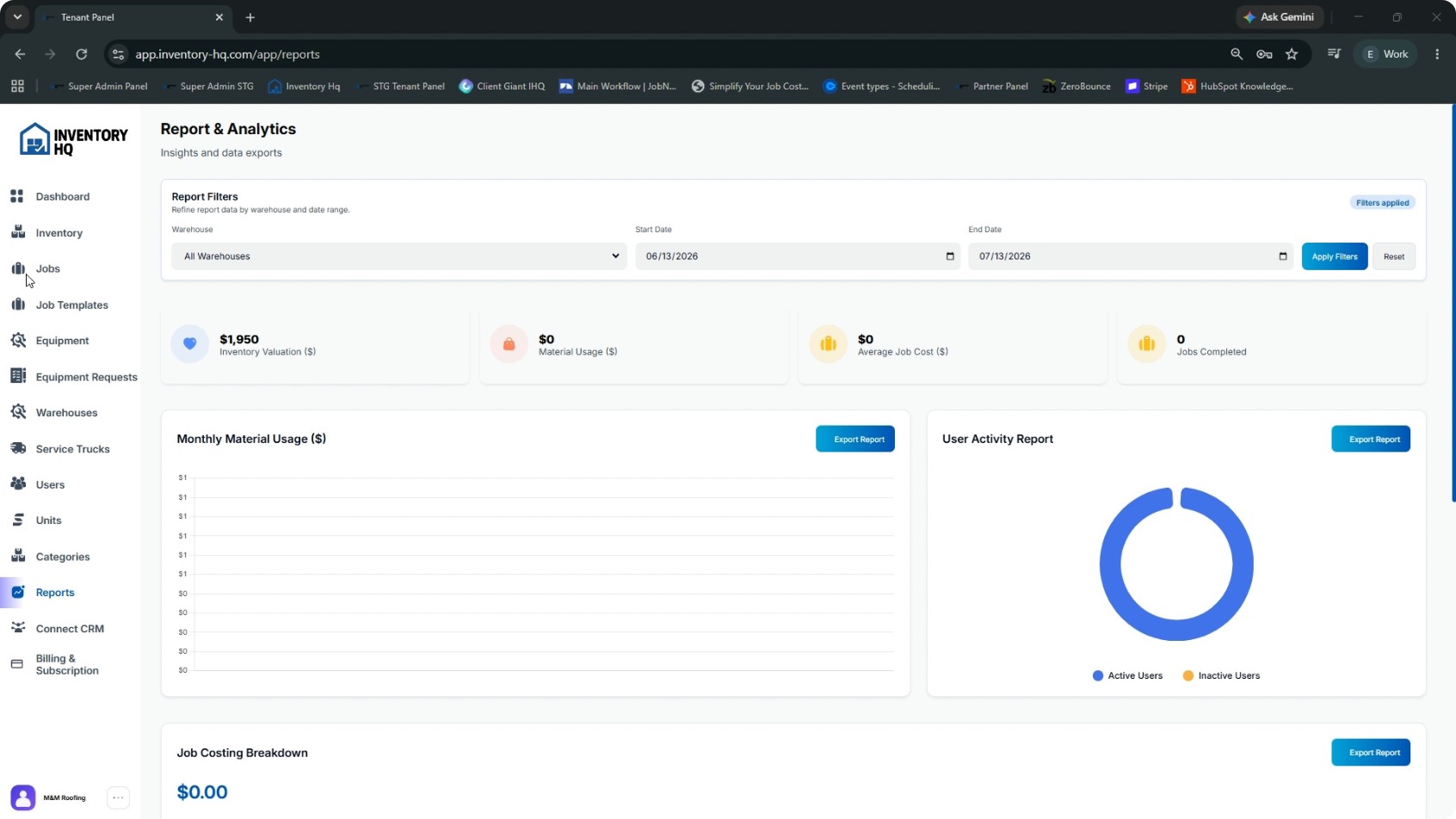 Review Reports, CRM Connection, and Billing screenshot 2